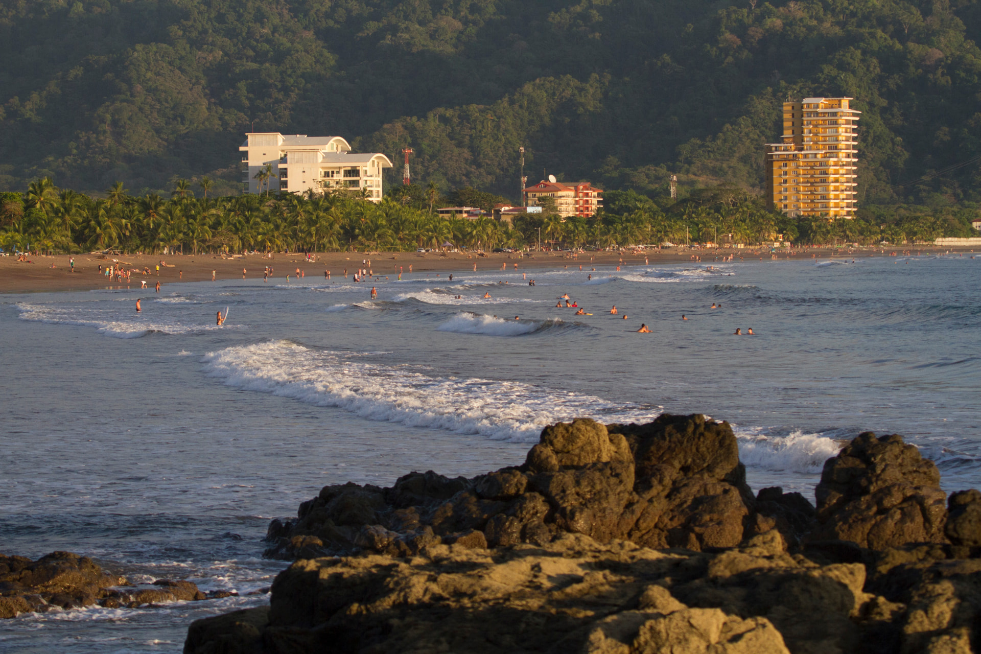 Jacó beach in the afternoon