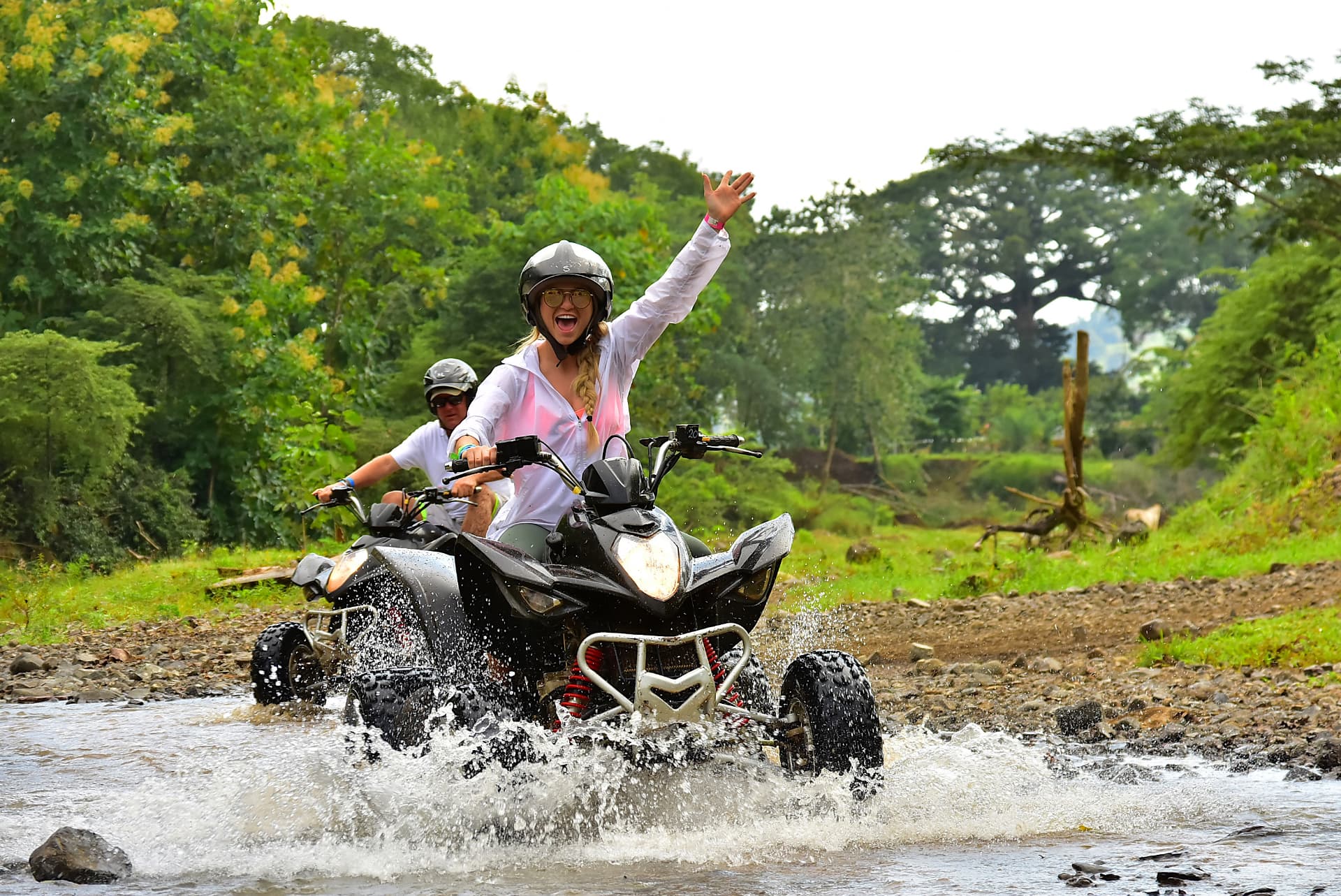 River crossing by ATV