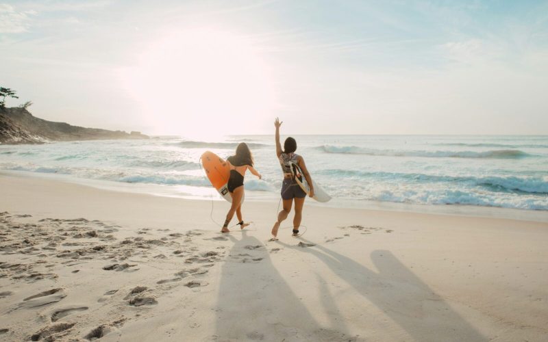 Girls on beach